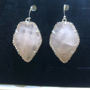 Rose quartz Kendra Scott earrings